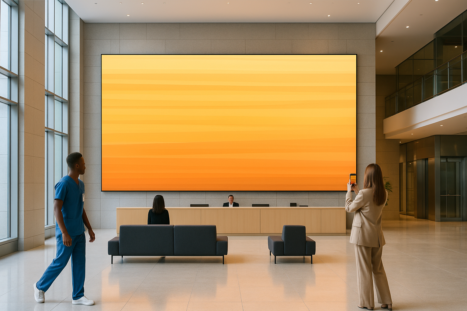 Healing artwork in a hospital setting